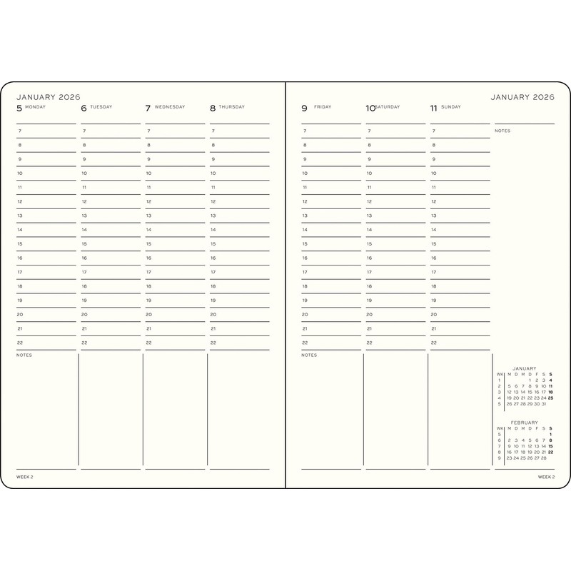 LEUCHTTURM1917 372757 Weekly Planner Composition (B5) 2026, Forest Green