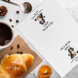 KFXHANGD Life is Better With Cavalier King Charles Spaniel Kitchen Towels - Gifts for Women Girls, Hand Dish Tea Towels for Kitchen Bathroom, 16x24 Inches