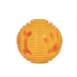 Hank & Harley Dog Toy Treat Ball- Entertain with Food & Treat Dispensing, Fetching and Chewing Toys. Amazing Durability, Dishwasher Safe, BPA Free Non-Toxic Rubber (Ball)