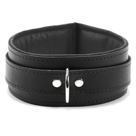 Melanie Collar Padded Metal Chain Leash Latigo Leather Lambskin Handmade Collar Leash (Small, Grey)