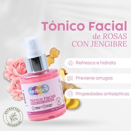 Vemare Cosmetics Tónico Facial Rosas Y Jengibre Refrescante 100 ml