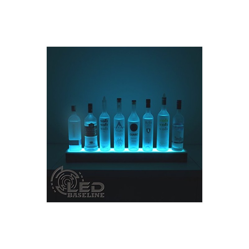 Low Profile Single Step LED Lighted Display Shelf 12"