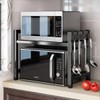 ZrgGea Microwave Stand, Microwave Oven Rack, Expandable Microwave Stand Countertop