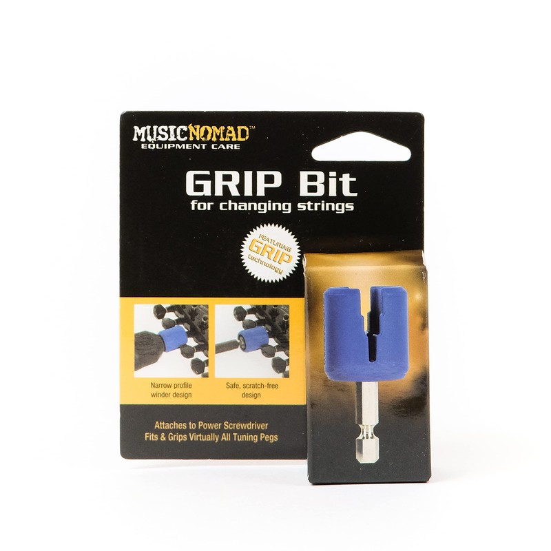 MusicNomad GRIP Drill Bit String Peg Winder for Guitar, Bass