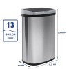 BestOffice 13 Gallon Kitchen Trash Can Automatic Touch Free Garbage