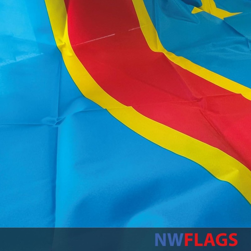NWFlags Democratic Republic of Congo (Kinshasa/Zaire) Flag 5ft x 3ft
