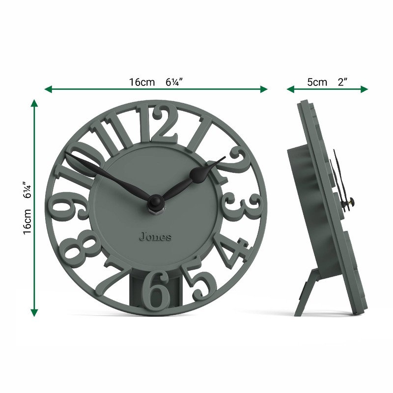 Jones Clocks® Ealing desk clock | Mini skeleton clock |
