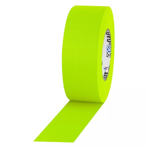 Pro Tapes Neon Pro Gaffer Tape Fluorescent Yellow 2" x