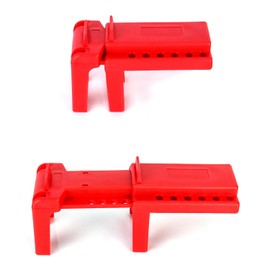 QWORK Ball Valve Lockout, Safety Lock, 1/2" - 2-1/2" Diameter, 20 Pack, Red