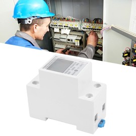 DDSU1897 1 Phase 2-Wire Energy Meter 230V Digital LCD Electric Energy Tester 5 (80) A Electric Usage Monitor 17000W Electricity Power Energy Meter
