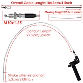 Socpuro Motorcycle Throttle Grip with Throttle Cable, 7/8" 22mm CNC Aluminum Quick Twister Assembly for CRF50 KLX SSR TTR 110 125 150 200 250cc Dirt Pit Motorbike ATV Mini Bike