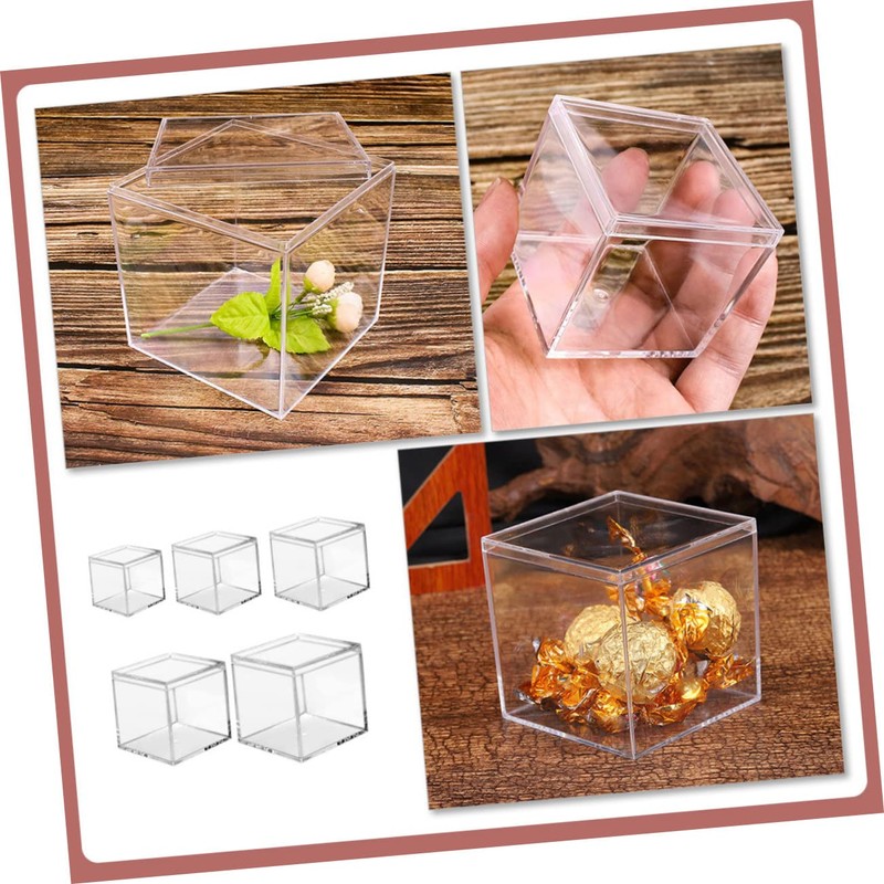 PACKOVE 5Pcs Acrylic Candy Storage Boxes Durable Multi Function Jewelry