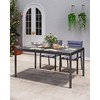 Aluminum Outdoor Metal Table for 4-6 Person,58" x 36" Rectangle