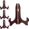 Tatuo 4 Packs Wooden Display Stand Decorative Plate Stands for