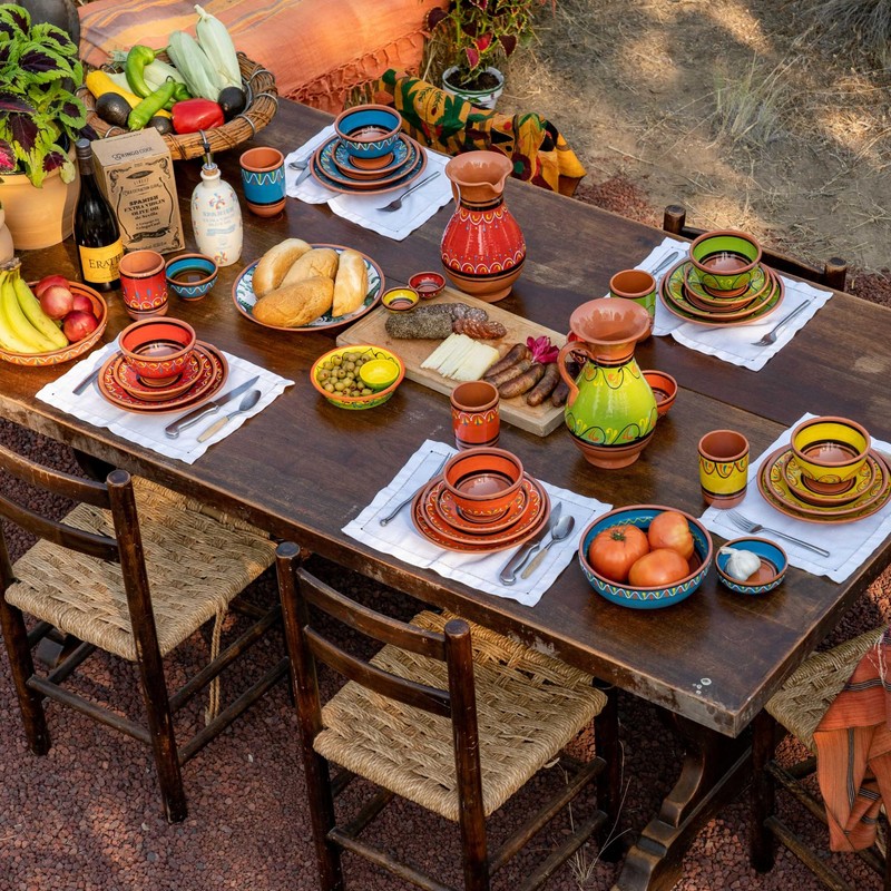 Cactus Canyon Ceramics Salsa Bowls - Spanish Terracotta Multicolor Decor