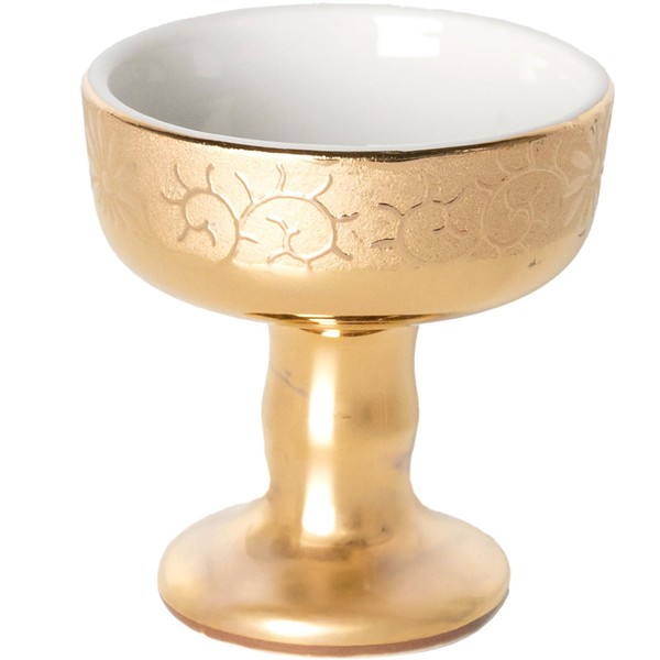 Ceramic Arte Buddhist Utensils, Gold Arabesque Buddhist Rice Utensils, Approx.