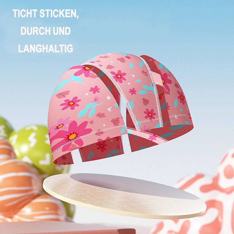 Ancaiqi Children's Swimming Cap, Fabric Bath Hat, Printed Bath Hat