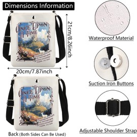 WCGXKO Book Merchandise Novel Reusable Grocery Shoulder Bag Terrasen Crossbody Bag Bookish Gift Booktok Bookstagram Merch (A TIME XK)