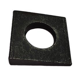 10 PCS 3/4 Beveled Square Washers in Plain Carbon Steel Oxidized,3/4(ID) x1-5/9x1-5/9 Inch for Channel Steel Wedge Shaped Washers for Shim Leveling,3 to 9 mm Thick,Black,LXLVOUEG