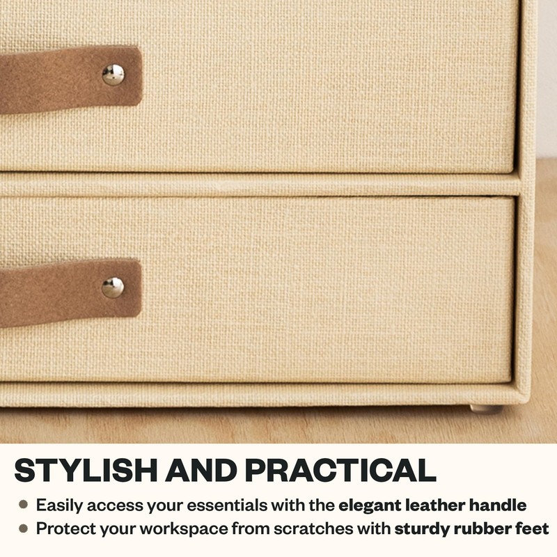 Bigso Birger 2 Drawers - Desktop Drawers for A4 and