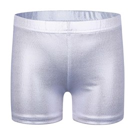 XFGIRLS Tight Shorts, Gymnastics Costumes, Ballet Costumes, Dance Costumes, Matching Plain Tight Shorts, Suitable for Girls Aged 3-14 Years, 319 white