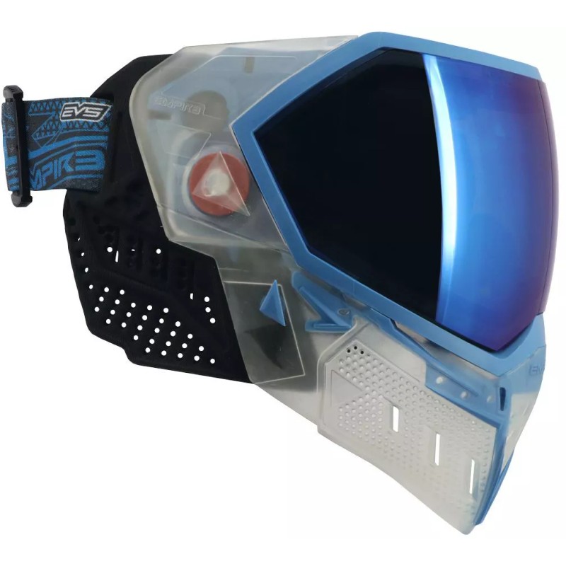 Empire EVS Paintball Mask/Goggle Clear/Blue - Blue Mirror Thermal Lens