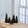 Honeycomb paper Black Set of 5 trees, minimalist Christmas tabletop