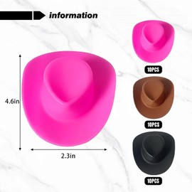TYGFRT 30 Pieces Of Mini Cowboy Hats, Western Cowboy Hats, Doll Decorative Hats, Doll Jazz Hats, Party Gift Hats, Suitable For Doll Dress-Up, Diy Craft Accessories