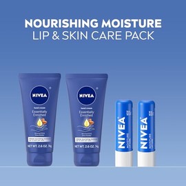 Moisturizing Must-Haves, Hand Cream and Lip Balm 4 Piece Gift Box