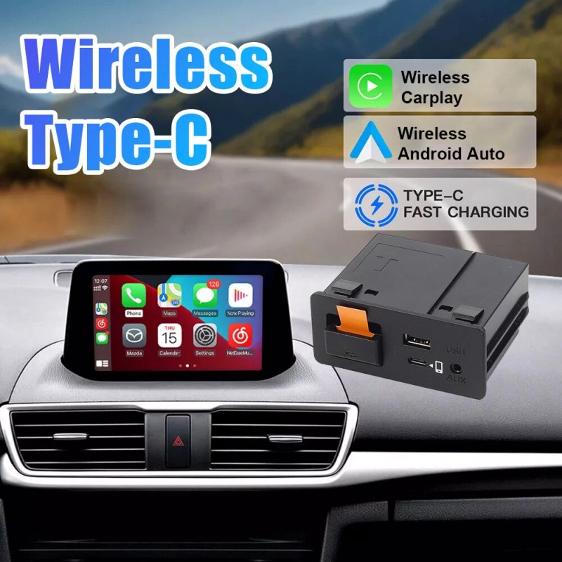 flashlight-6 Wireless Carplay Android Auto Retrofit Kit For Mazda 3