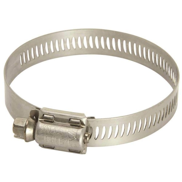 BREEZE CLAMP 63012 11/16" to 1-1/4" Grade Hose Clamp, Stainless