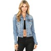 Celebrity Pink Regeneration Women's Juniors Classic Denim Fitted Jean Jacket