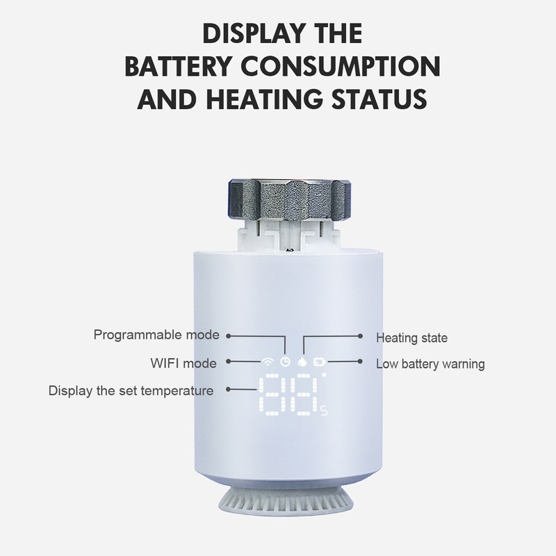 Wireless Smart Radiator Thermostat Programmable Intelligent Temperature Controller NTC Sensor