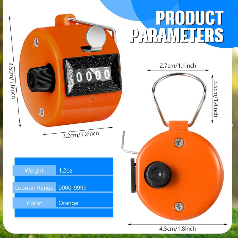 6 Pack Hand Tally Counter 4 Digit Mechanical Palm Click
