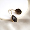 Gempires Smoky Quartz Teardrop Dangle Earrings Lightweight Natural Gemstone Jewelry