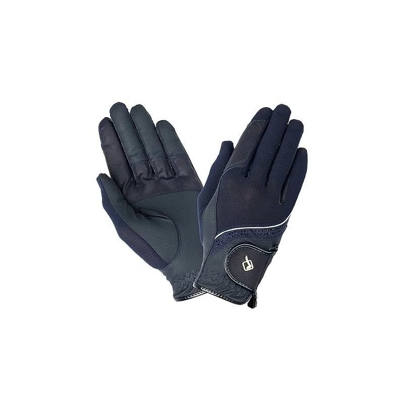 LeMieux Crystal Horse Riding Gloves - Navy Blue Large