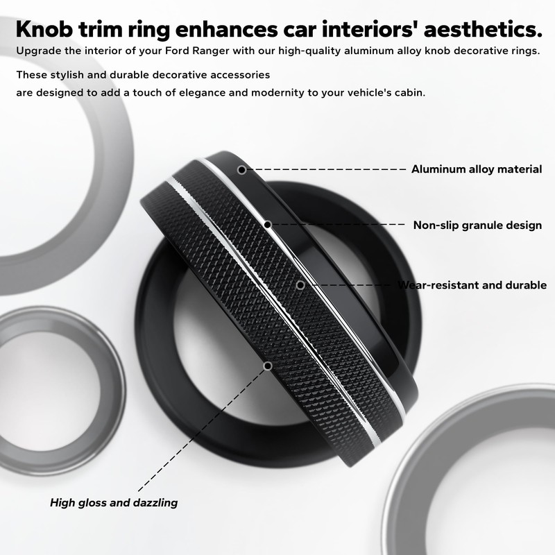 Polodunn for 2023-2025 Honda Pilot Accessories, 5pcs Aluminum Alloy Knob