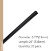 Myard 29 Inches Classic Hollow Round Iron Deck Balusters for