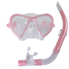Snorkel Mask Set, Anti-Fog Snorkeling Diving Mask Safety Diving Goggles Easy Breathing Panoramic Wide View Face Adjustable Head Straps Snorkeling Gear for Men and Women