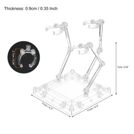 MECCANIXITY Action Figure Stands 4.3 x 4.3 Inch Triple Display Holder Base for 6-8 Inch Model Display 3 Pcs