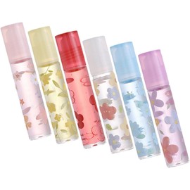Set de 6 Aceites Labiales Hidratantes Brillo, Fácil de Llevar, Envases de Plástico de 6.3ml, Adecuado para Mujeres y Niñas, para Llevar en Bolsas o Mochilas Varios estilos