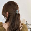 5PCS Small Flower Hair Claw Clips for Women Mini Crystal