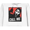 Bioworld Ghostface Call Me Long Sleeve Men's White Hooded Sweatshirt-Medium