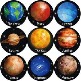 Space Stickers for Kids Planet Solar System Sticker Outer Space Labels for Art Crafts Students Reward Supplies School Classroom Home Favor 200Pcs Per Roll
