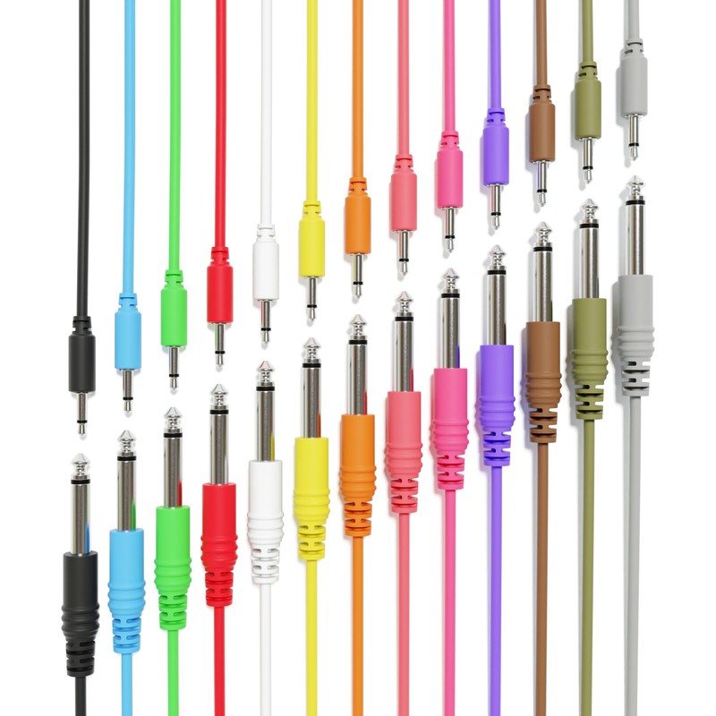 ExcelValley - Mono Patch Cables - TS 3.5mm 1/8" to