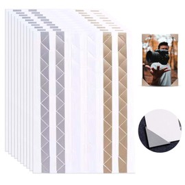PAVIKE Photo Corner Stickers (Set of 10) Approximately 1020 Pieces Photo Stickers Corner White Corner Photo Stickers DIY Photo Album Stickers Diary Photo Stickers for Handmade Albums Material