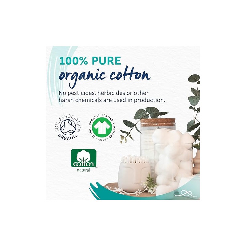 Lil-Lets Lil-Lets Cotton Wool Balls, 100 Count, Certified Organic, 100%