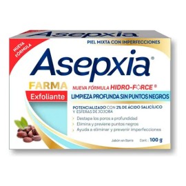 Asepxia Jabn Hidro-Force Farma Exfoliante. Barra con 100g.