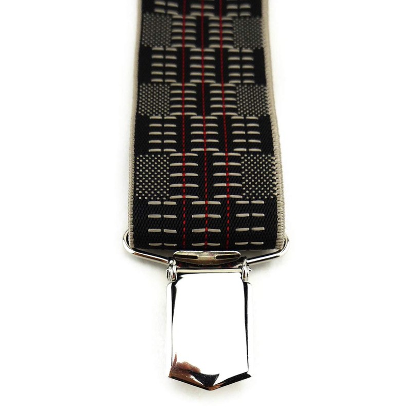 TigerTie Unisex Y-shaped braces with 3 extra strong clips, patterned,