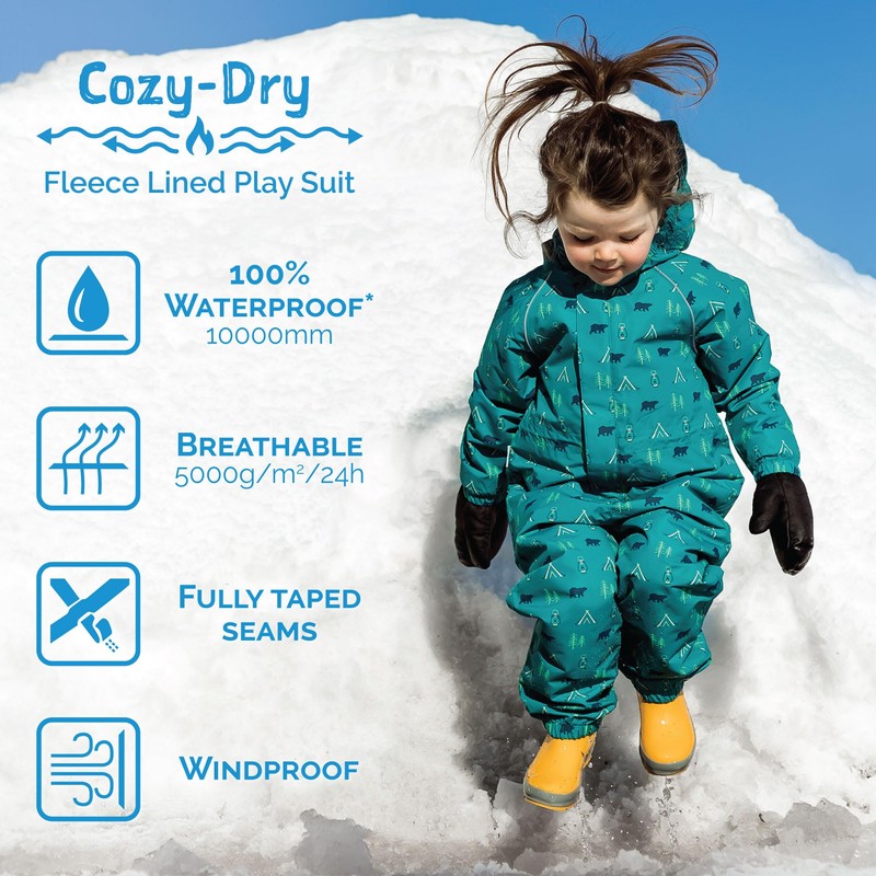 JAN & JUL Waterproof Fleece Lined Rain Suit, Snow Coveralls